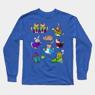 Doodlecats in Wonderland Long Sleeve T-Shirt